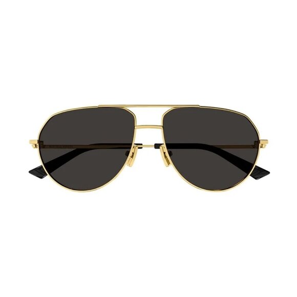 NEW BOTTEGA VENETA SUNGLASSES GOLD GRAY WOMEN EYEWEAR BOTTEGA VENETA BV1302S 001